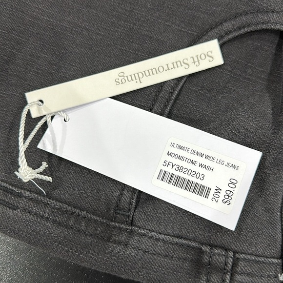 Soft Surroundings Ultimate Denim Wide Leg Jeans in Moonstone Wash - 20W - Picture 3 of 6